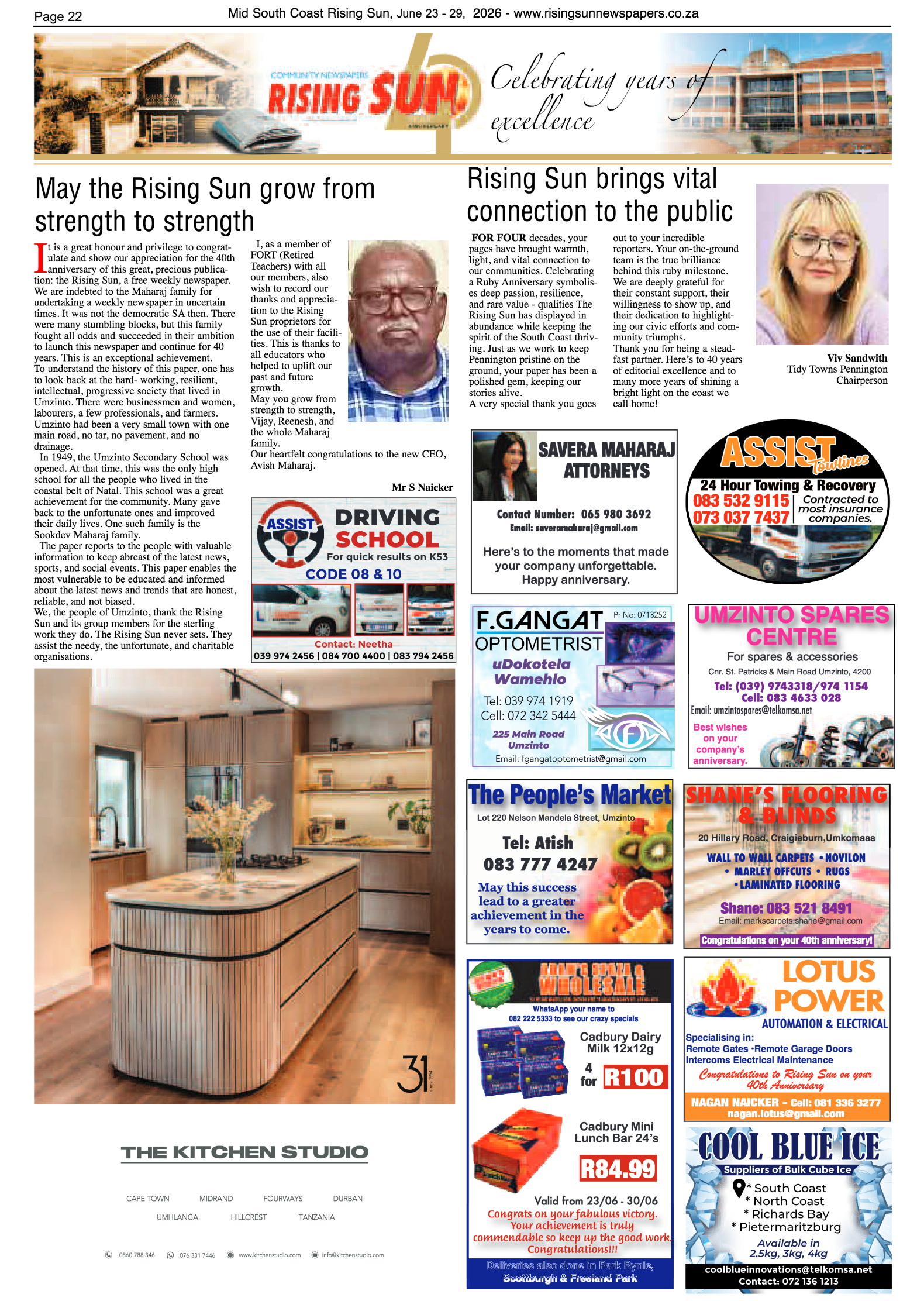 Mid South Coast Rising Sun E-Paper, June 23, 2026 page 22