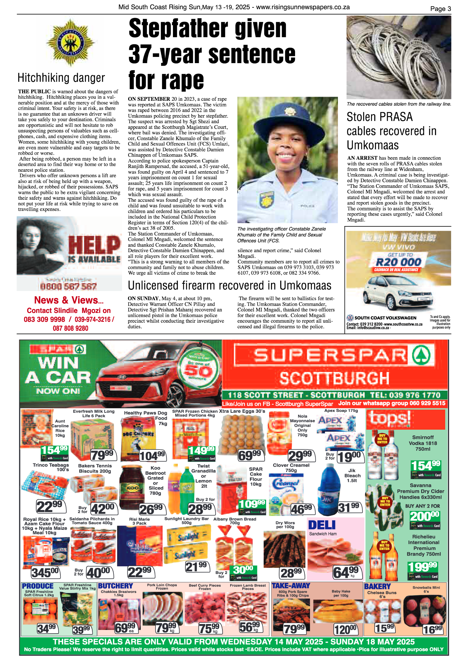 Mid South Coast Rising Sun E-Paper, May 13, 2025 page 3