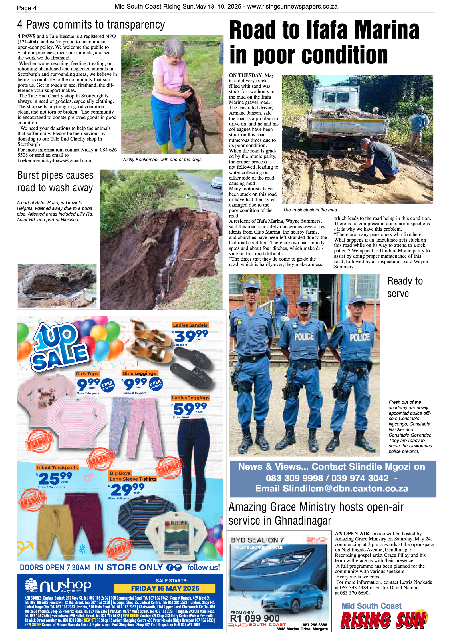 Mid South Coast Rising Sun E-Paper, May 13, 2025 page 4