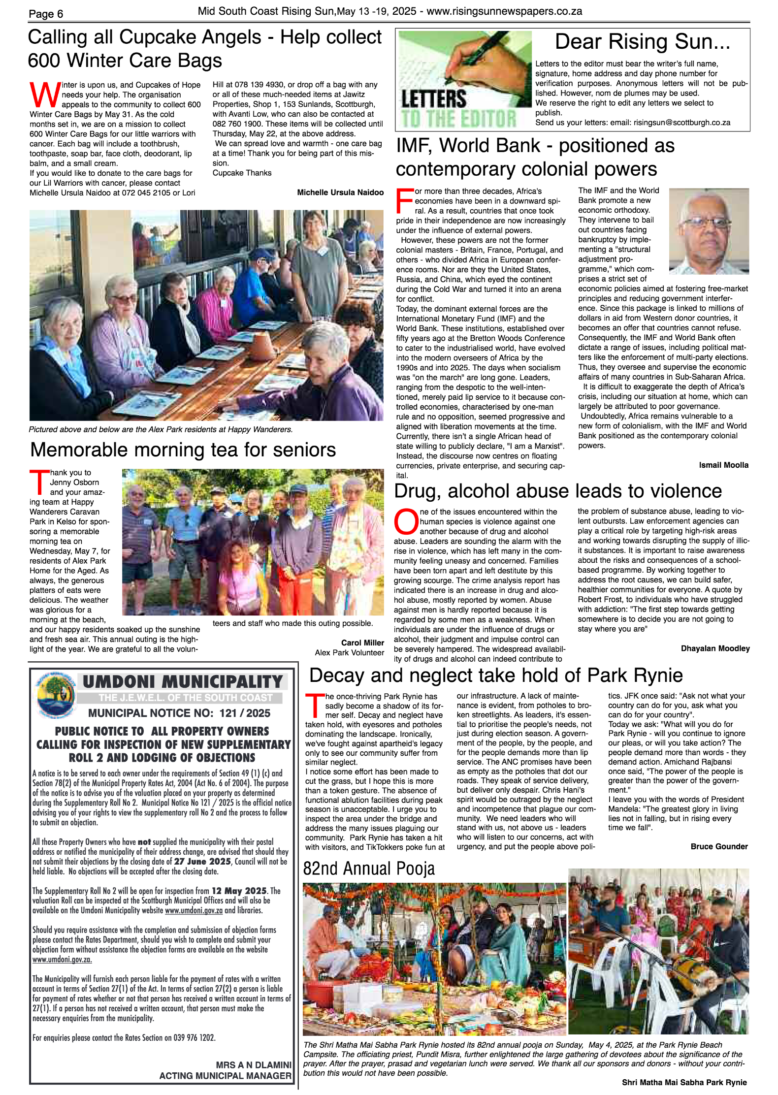 Mid South Coast Rising Sun E-Paper, May 13, 2025 page 6
