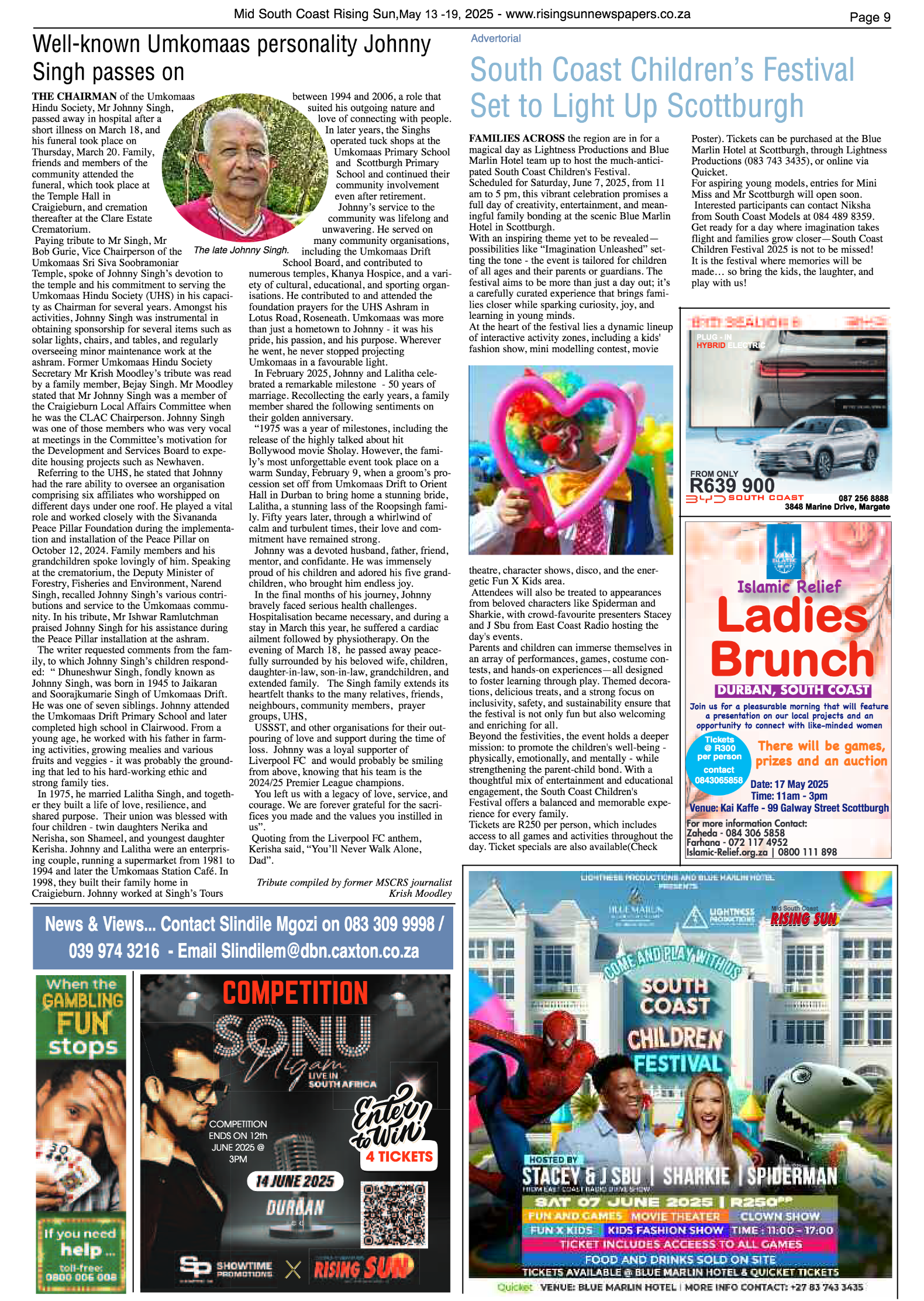Mid South Coast Rising Sun E-Paper, May 13, 2025 page 9
