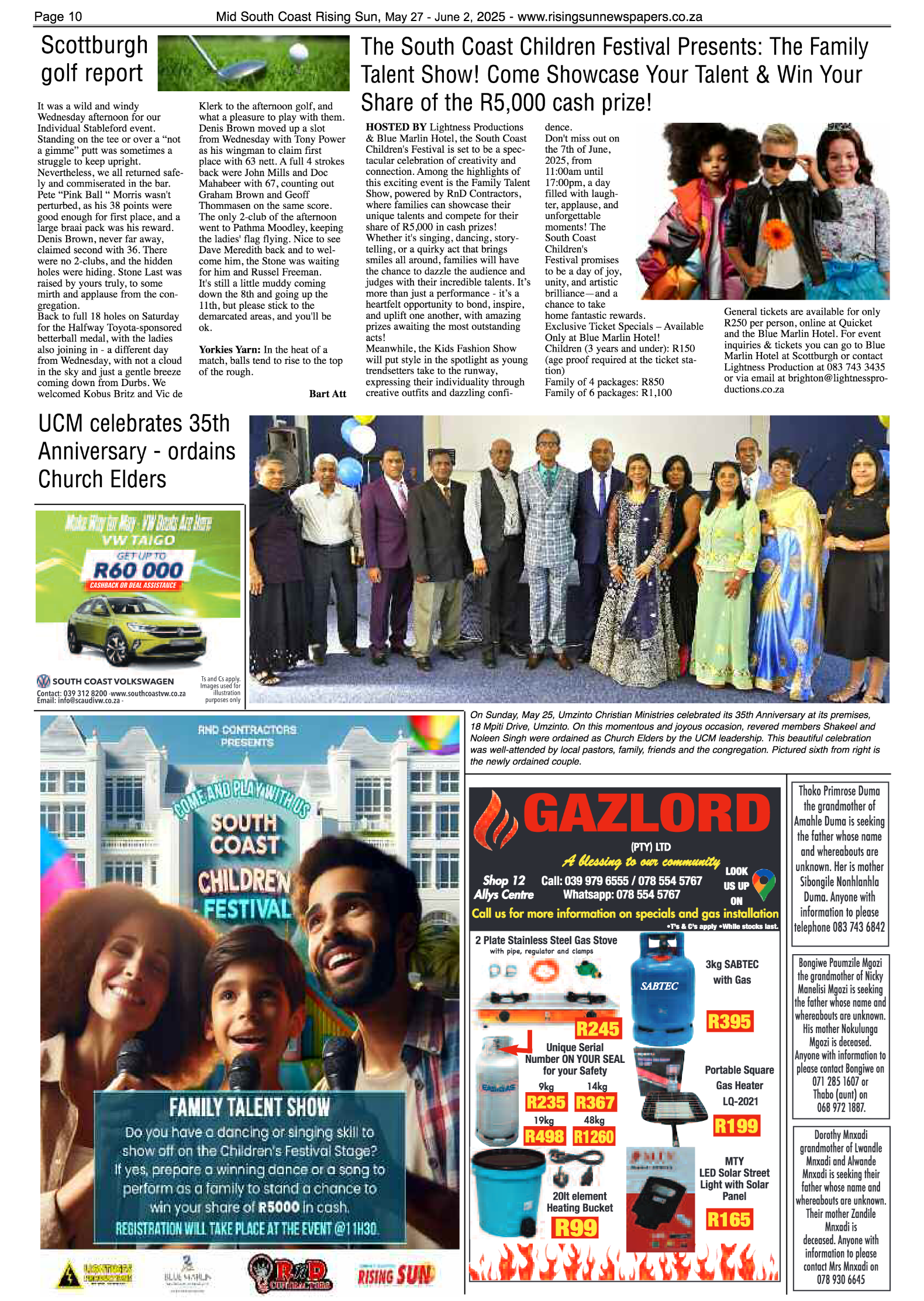 Mid South Coast Rising Sun E-Paper, May 27, 2025 page 10